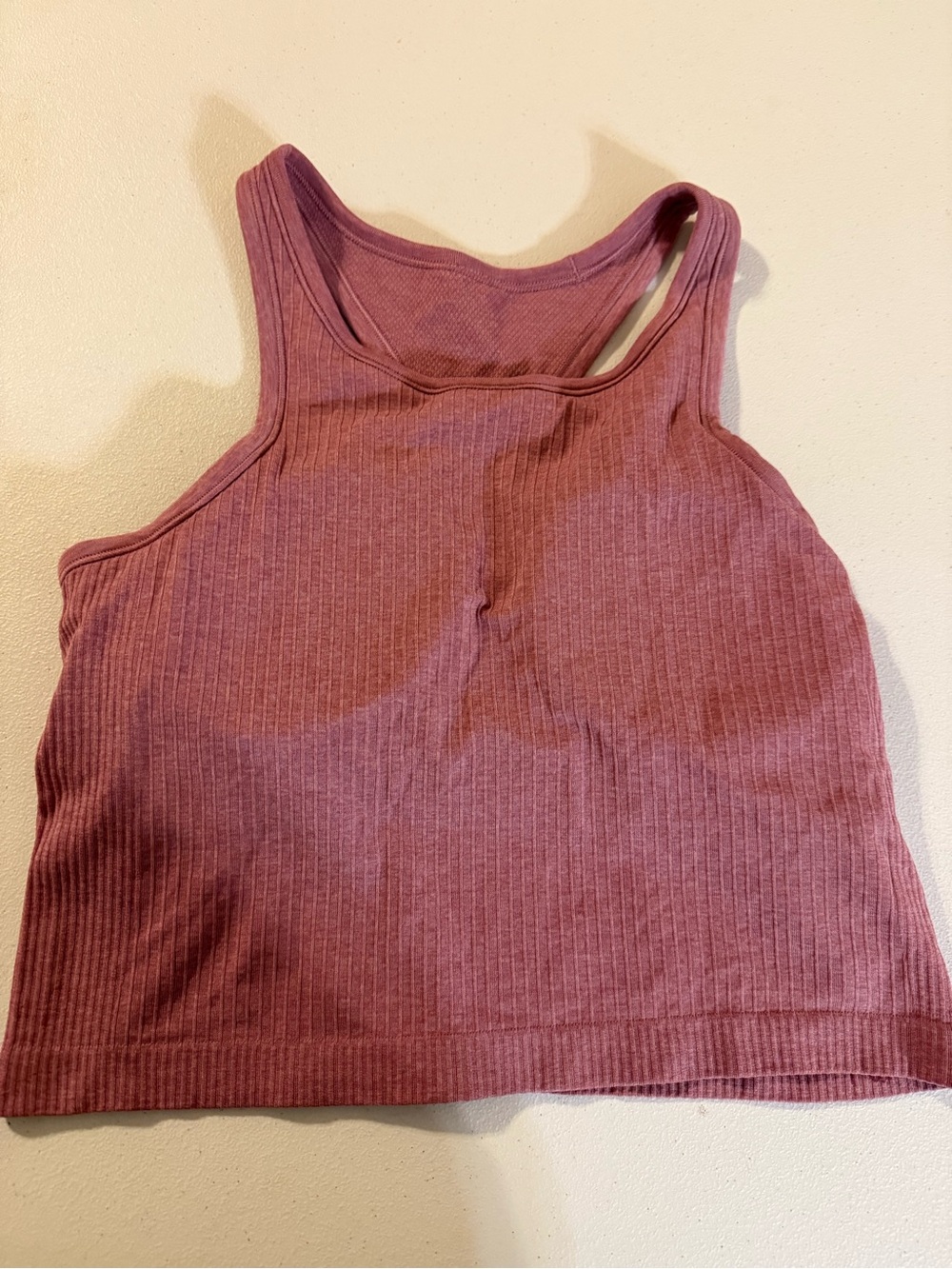 Lululemon Ebb to Street Ribbed Cropped Racerback Seamless Athletic Tank Top 10